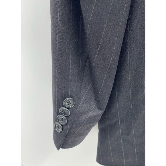 Hart Shaffner Marx Sport Coat Blazer Suit Men 50 XL Gray Stripe Gold Trumpeter - Picture 6 of 10